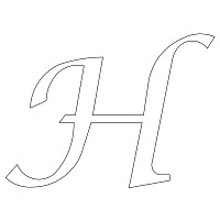 calligraphy font capital h